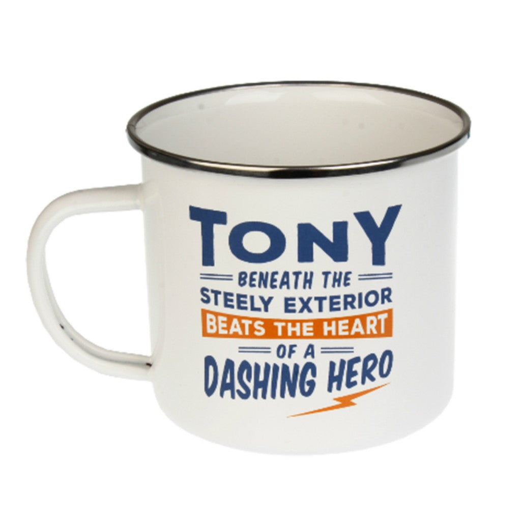 Enamel Personalised Men's Names Mugs