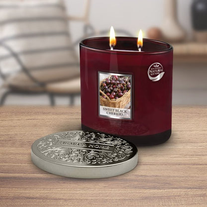 Sweet Black Cherry Double Wick Candle