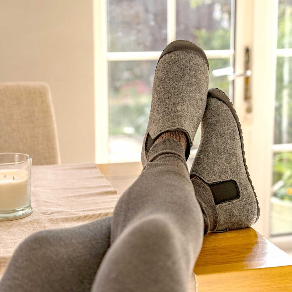 Gumbies Brumby Grey Charcoal Slipper Boots Keep Cosy