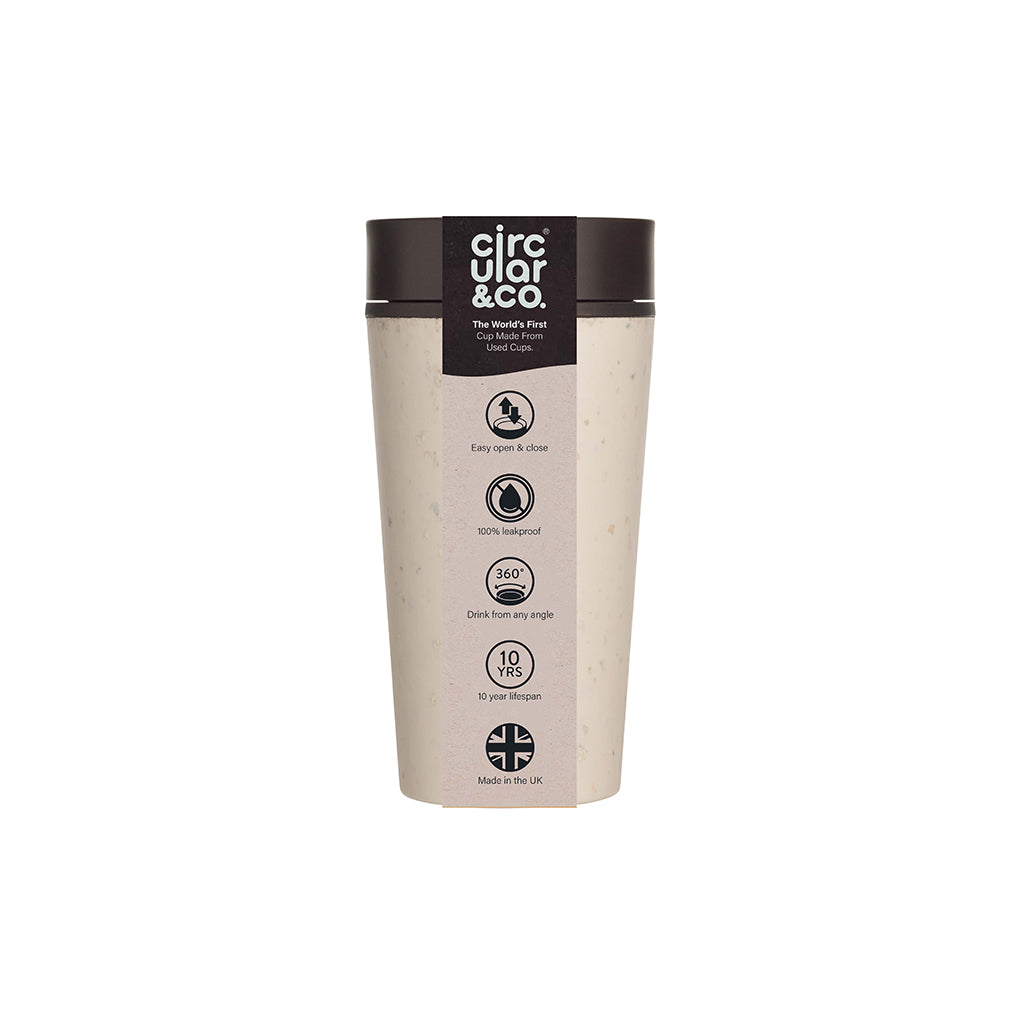 Circular & Co Circular Cream & Black Coffee Cup (12oz)