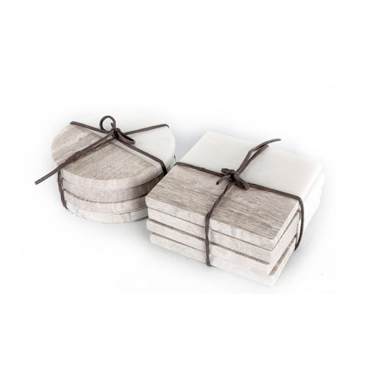 White Marble Coasters (Set of 4)