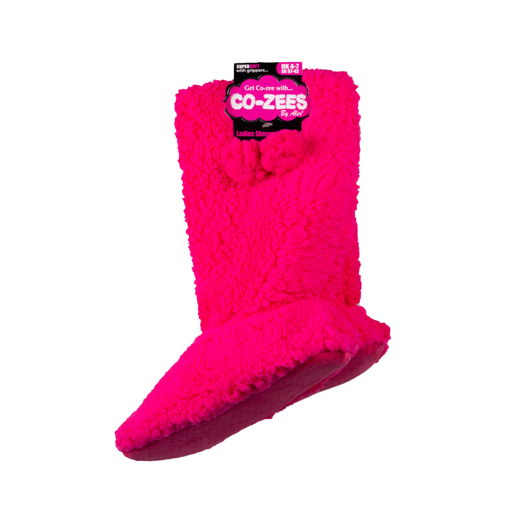 Pink slipper boots best sale