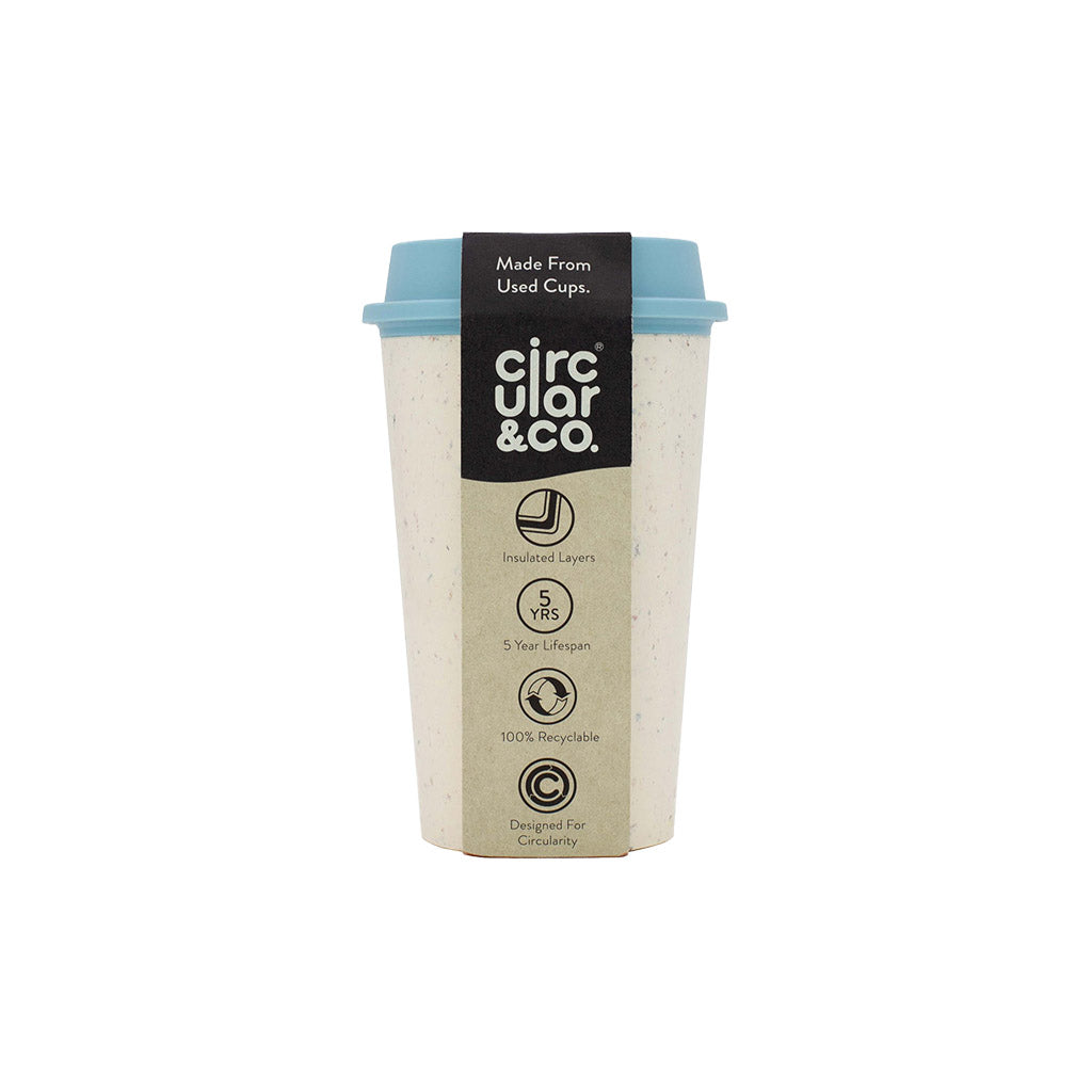 Circular & Co Now Cream & Blue Coffee Cup (12oz)