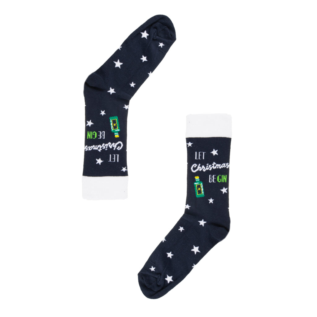 Urban Eccentric Let Christmas Be-Gin Christmas Socks