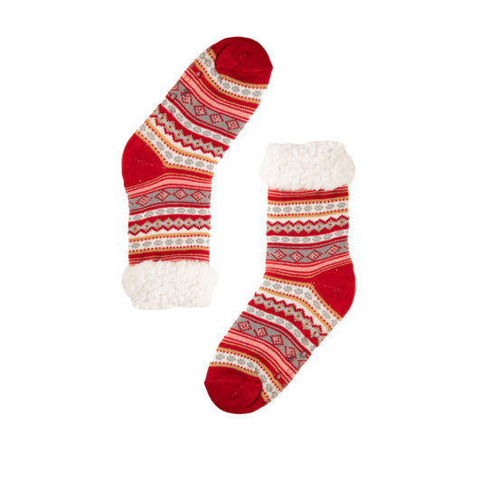 Sherpa Scarlet Slipper Socks