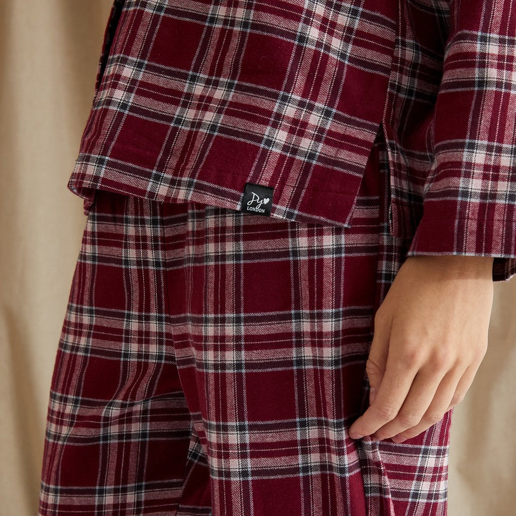 Luxury Plaid Bordeaux Pyjamas