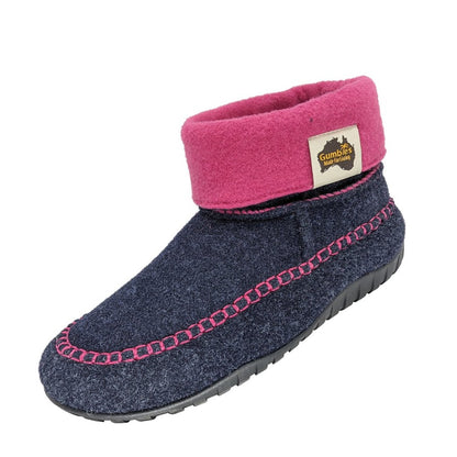 Gumbies Thredbo Navy & Pink Slipper Boots